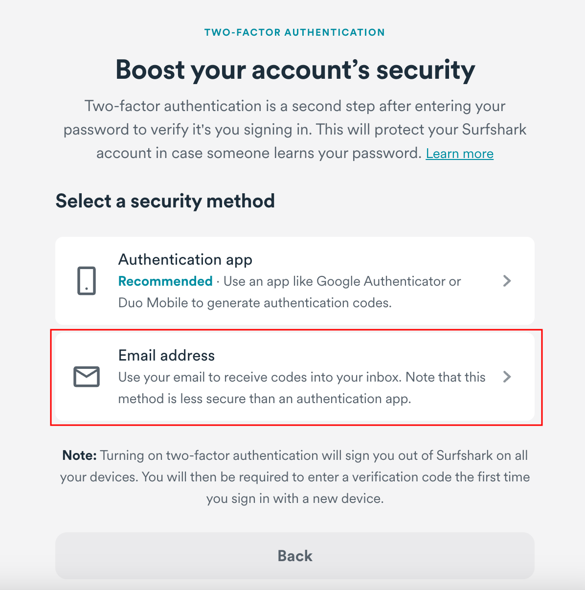 Google Authenticator / Authy for Account login verification method