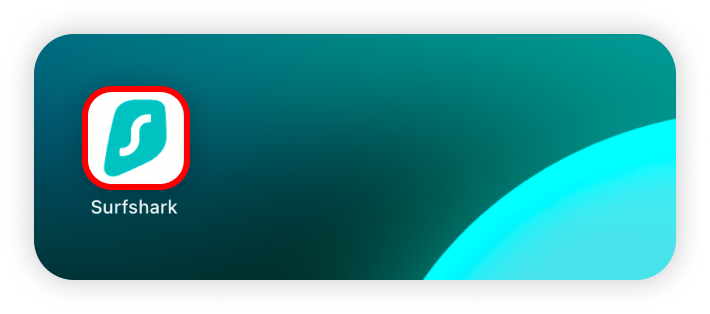 Surfshark app icon highlighted on the phone's home screen
